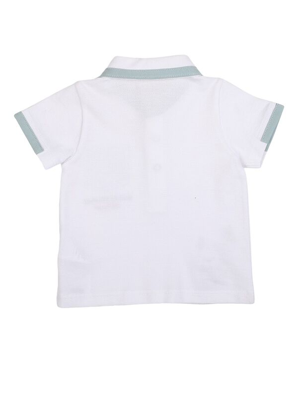 Boys White Short Sleeve Solid Polo image number 2